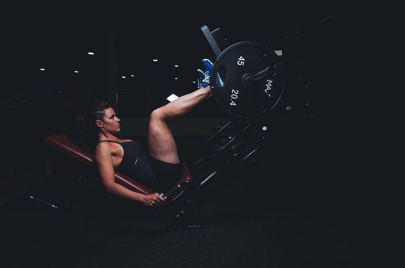 Woman practicing core strength
